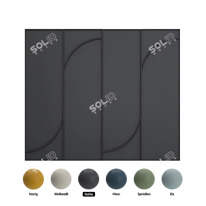 Felt Wall Panel 6 Colors 3D model image 10