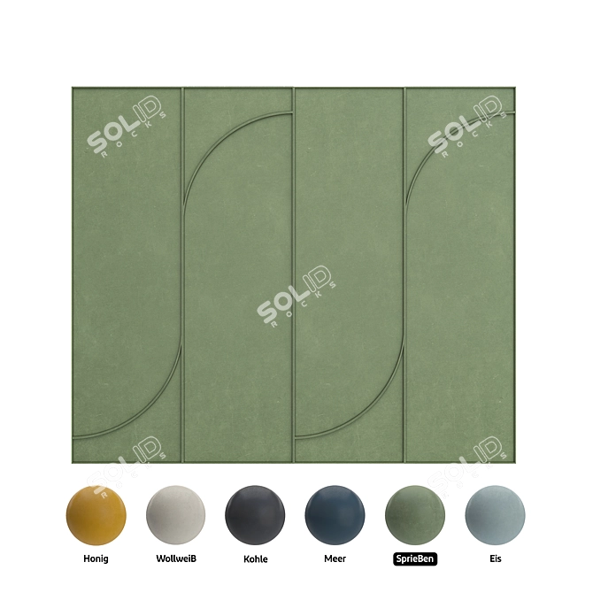 Felt Wall Panel 6 Colors 3D model image 12