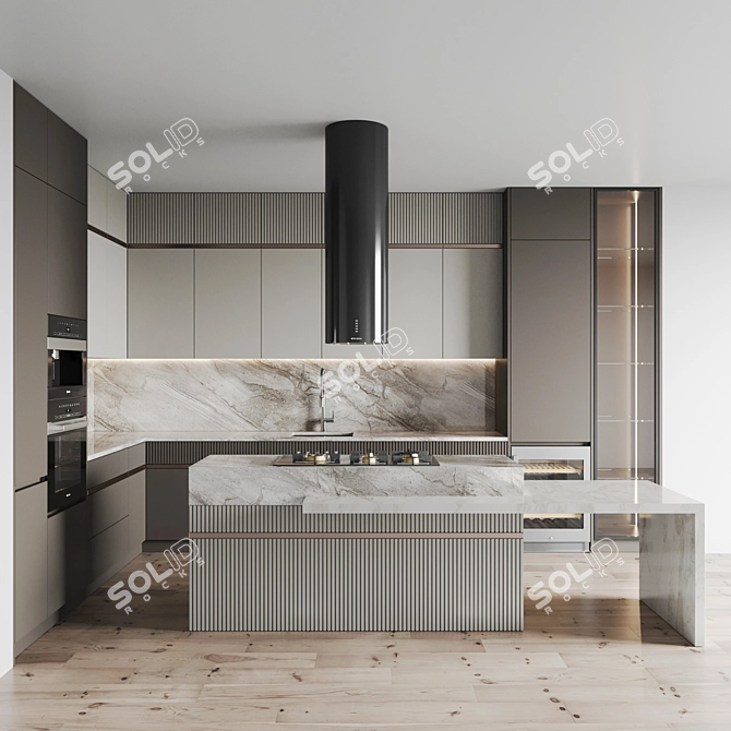 Modern Kitchen Appliance Set 3D model image 1