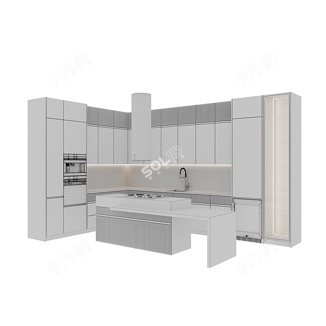 Modern Kitchen Appliance Set 3D model image 7