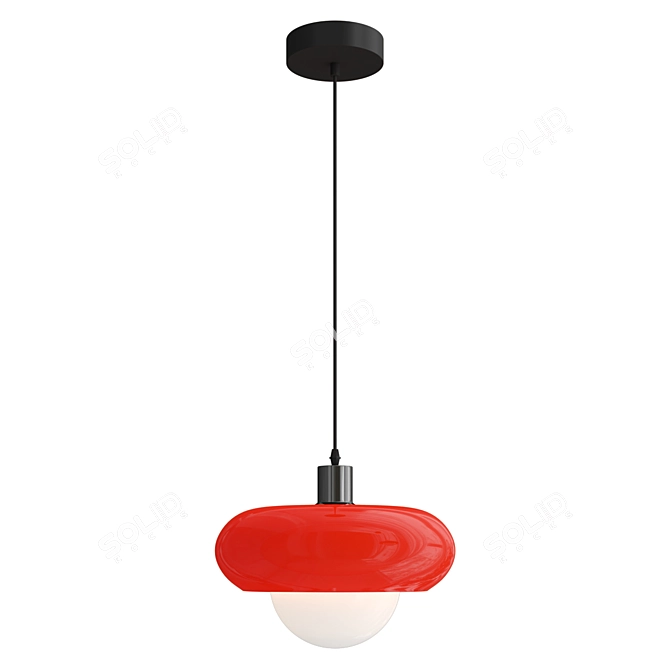 Bauhaus Mini Retro Pendant Light 3D model image 2