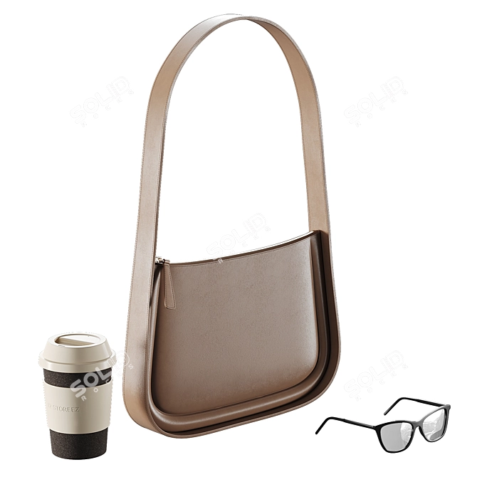 Chic Accessories Set | Bag Sunglasses Mug 3D model image 3