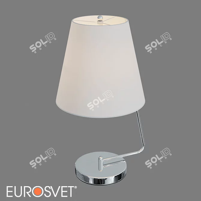 Eurosvet Table Lamp Beige Fabric Chrome 3D model image 1