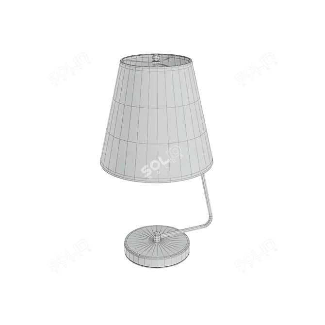 Eurosvet Table Lamp Beige Fabric Chrome 3D model image 2