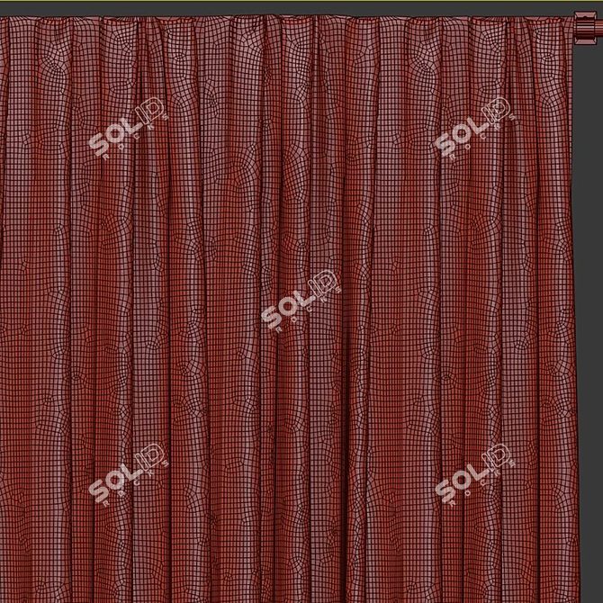 Title: Contemporary Curtain Design 3D model image 3