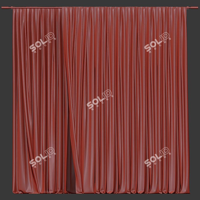 Title: Contemporary Curtain Design 3D model image 4