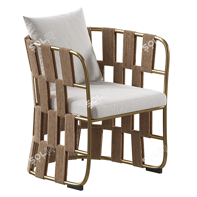  Zuo Quadrat Dining Chair White 3D Model 3D model image 1