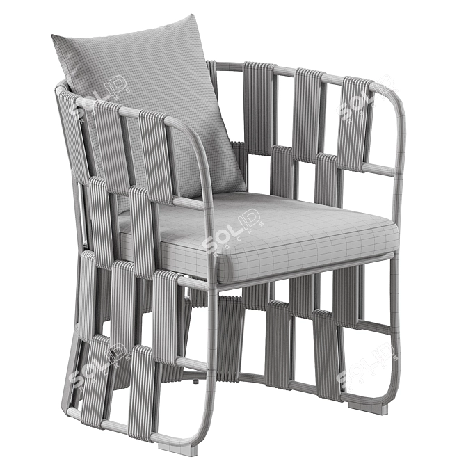  Zuo Quadrat Dining Chair White 3D Model 3D model image 6