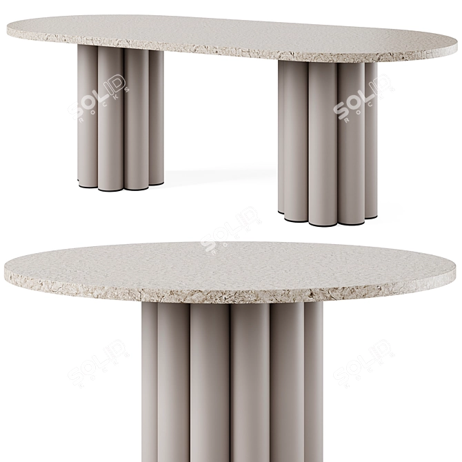 Cazarina Riner and Ambon Dining Tables 3D model image 1