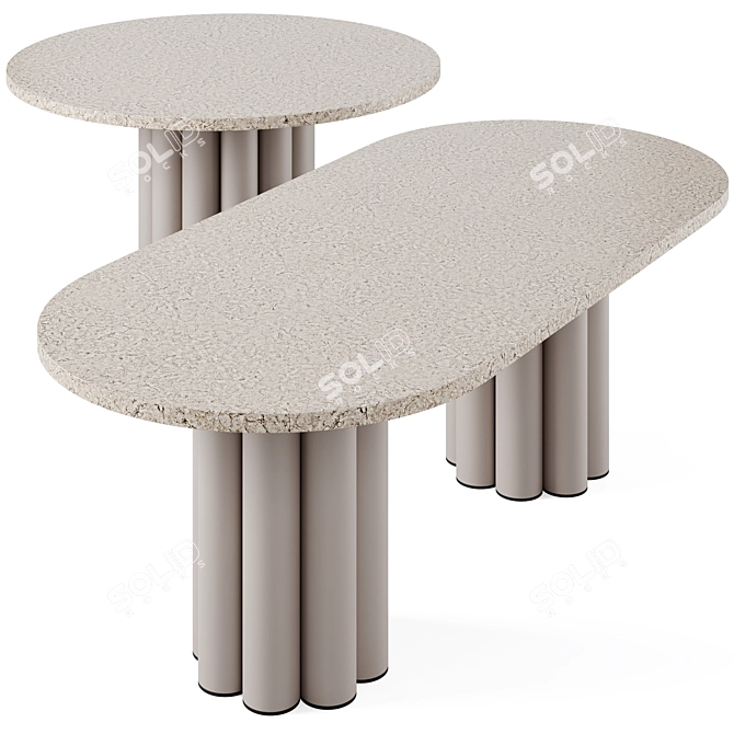 Cazarina Riner and Ambon Dining Tables 3D model image 4
