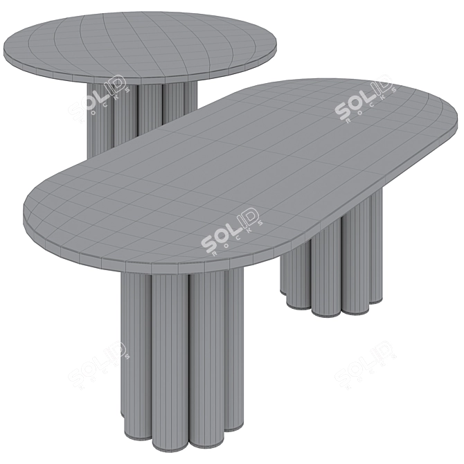Cazarina Riner and Ambon Dining Tables 3D model image 5