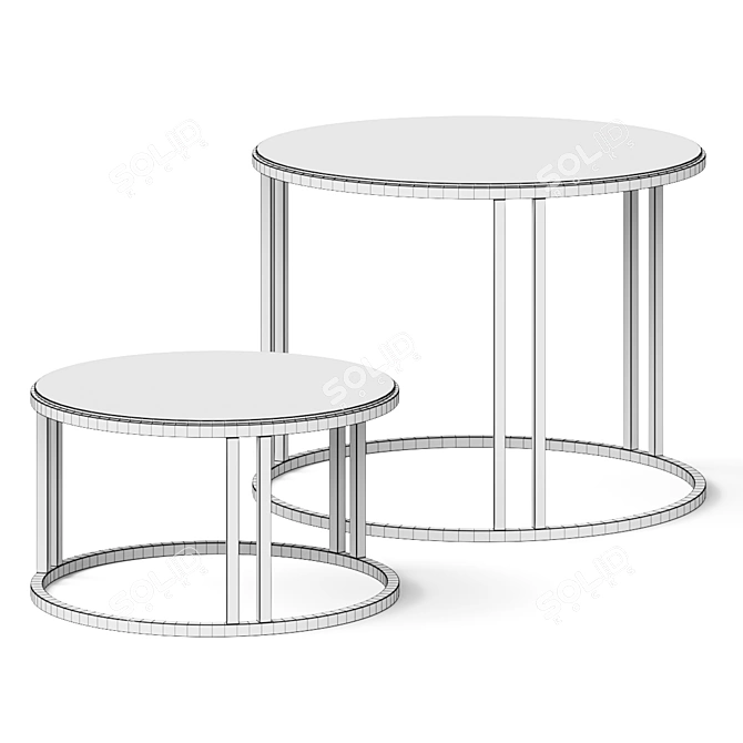 Modern Orb Coffee Table Set 3D model image 5