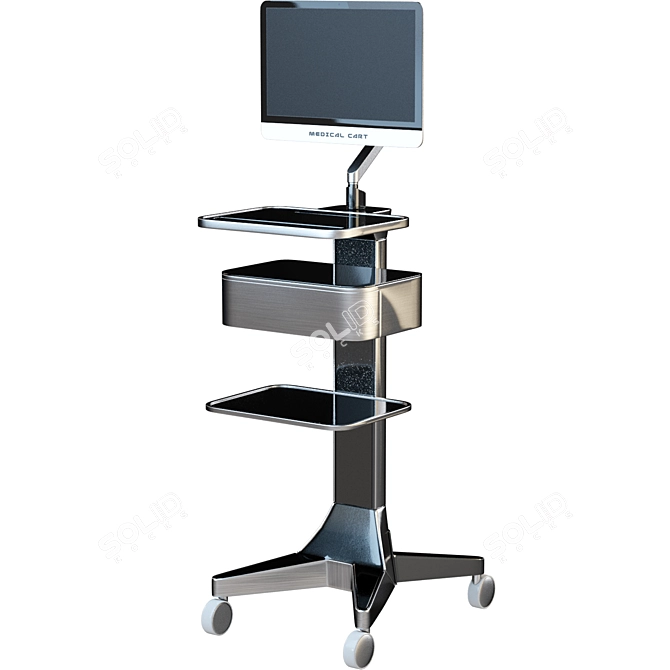 Medical Supplies Storage Cart 3D model image 1