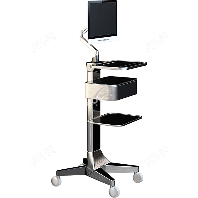 Medical Supplies Storage Cart 3D model image 3