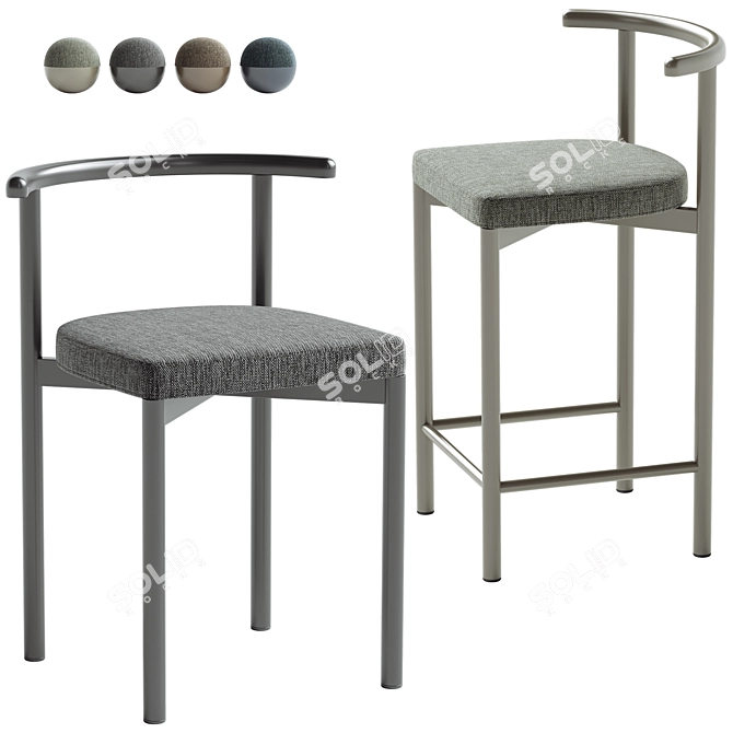 Elevate NRA Chair & Stool 3D model image 1