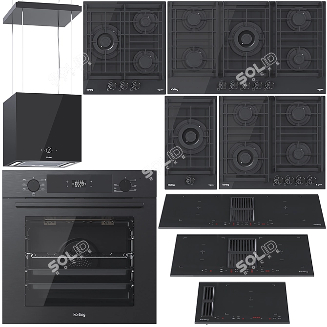 Korting Kitchen Appliance Bundle 3D model image 1