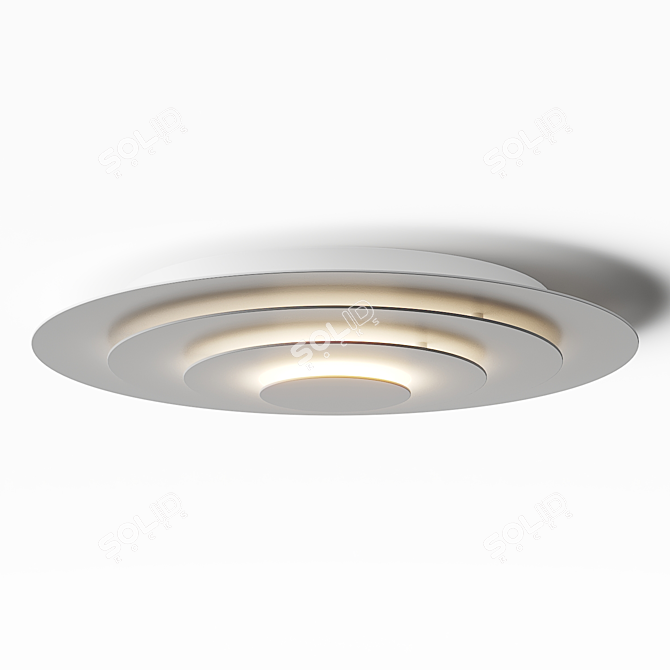 Contemporary Aluminium Ceiling Lamp 3D model image 2