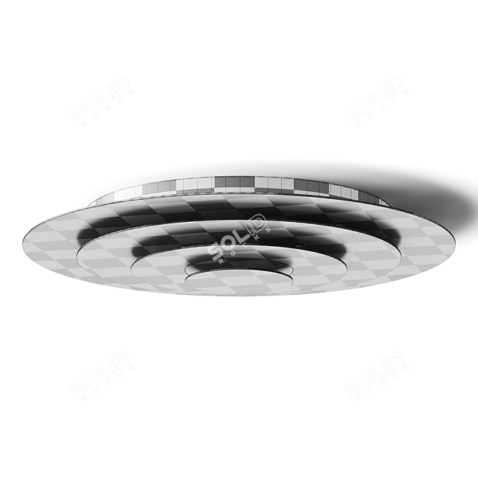 Contemporary Aluminium Ceiling Lamp 3D model image 3