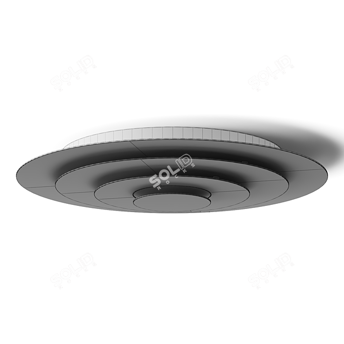 Contemporary Aluminium Ceiling Lamp 3D model image 4