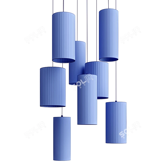 Cluster of Cosy Pendant Lights 3D model image 3