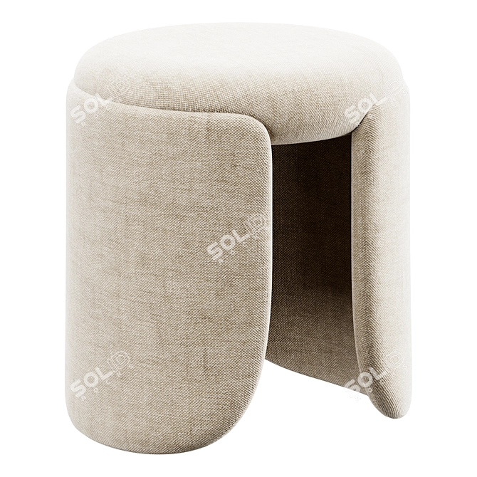 Elegant Petal Stool 3D model image 2