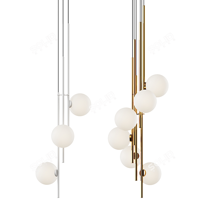 Sleek Morosini Pendant Lamp 3D model image 1