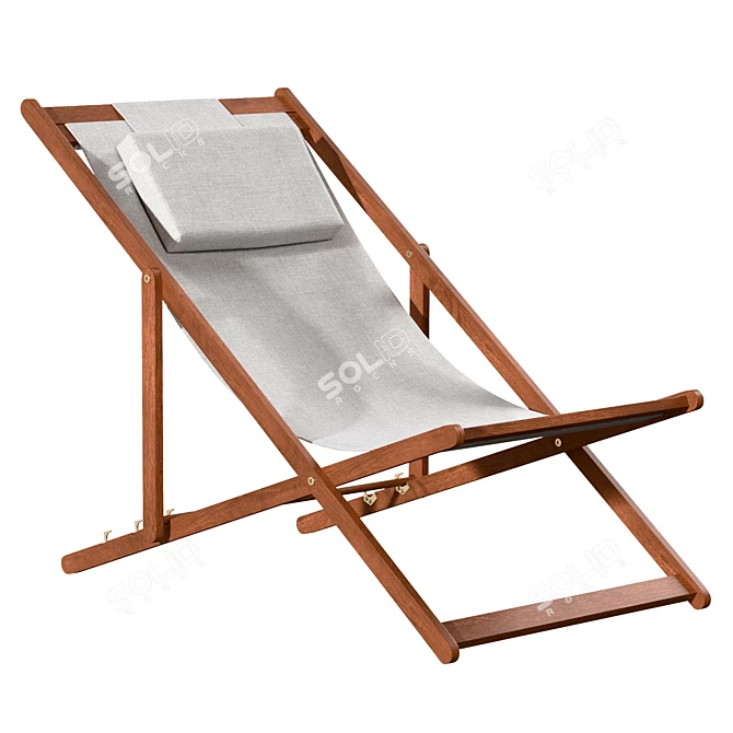 Acacia Deck Chair | UV Unwrapped | 8192x8192 Texture 3D model image 1