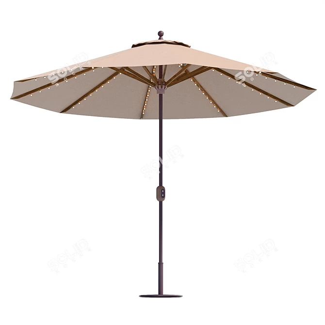 Premium Octagon Patio Umbrella 3D model image 1