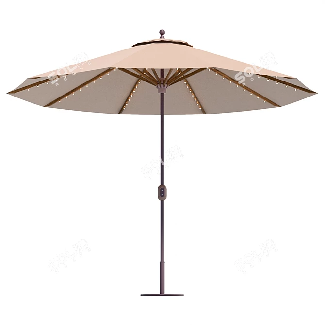 Premium Octagon Patio Umbrella 3D model image 2