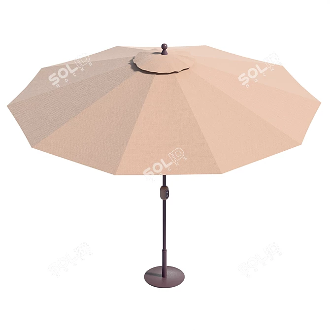 Premium Octagon Patio Umbrella 3D model image 3