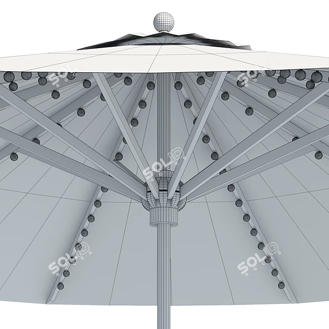 Premium Octagon Patio Umbrella 3D model image 6