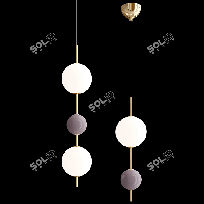 Sweet Candied Balls Pendant Light 3D model image 3