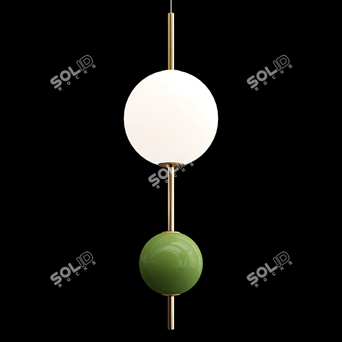 Sweet Candied Balls Pendant Light 3D model image 4