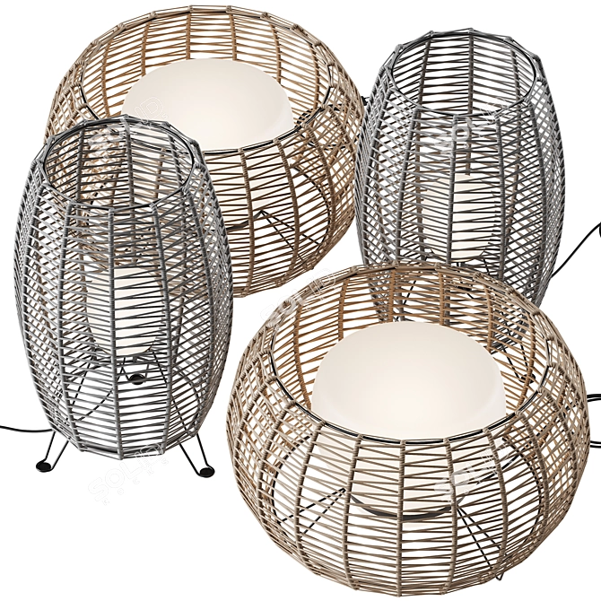 Modern Poma Floor Lamp 3D model image 6