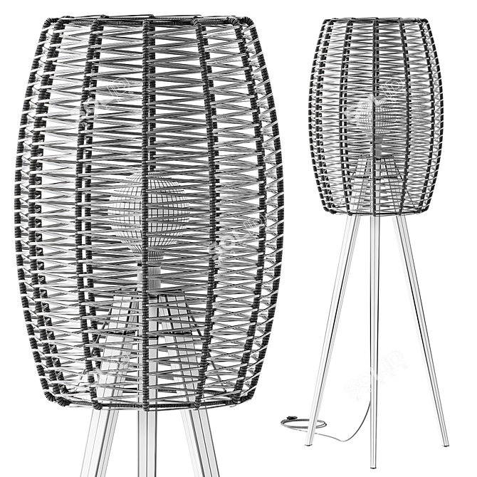 Modern Outdoor Poma Floor Lamp 3D model image 7