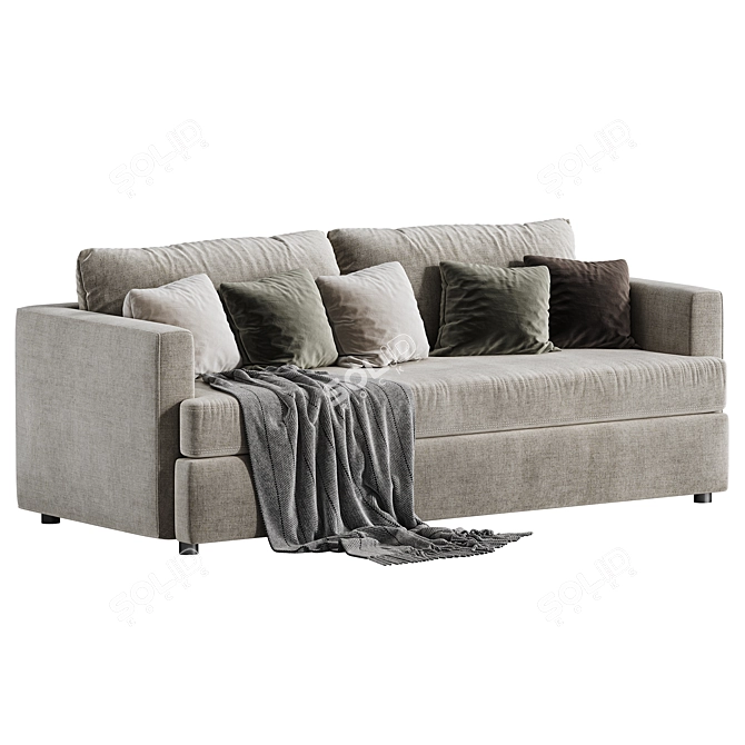 Modern Lounge Bench Sofa Set 3D model image 2