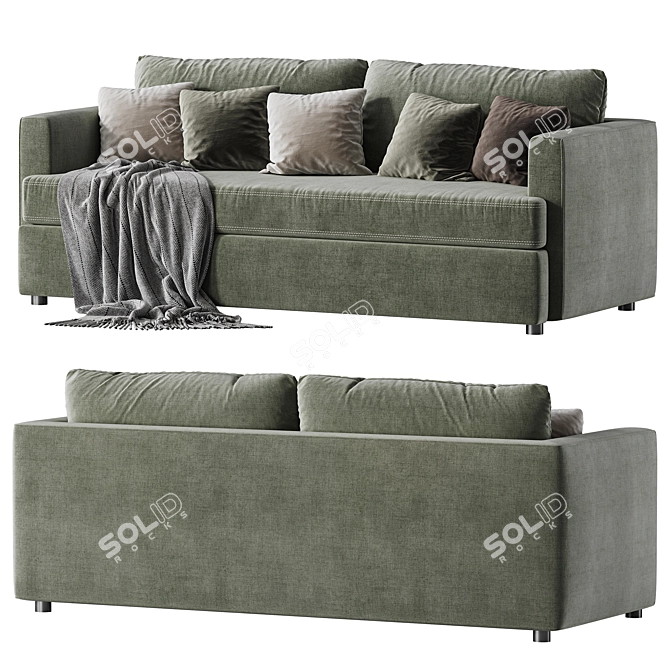 Modern Lounge Bench Sofa Set 3D model image 3