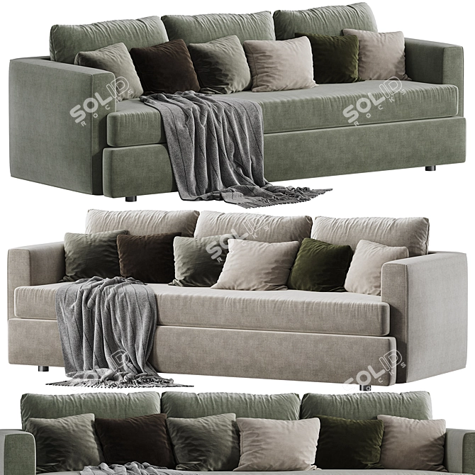 Modern Seating Set for Relaxation 3D model image 1