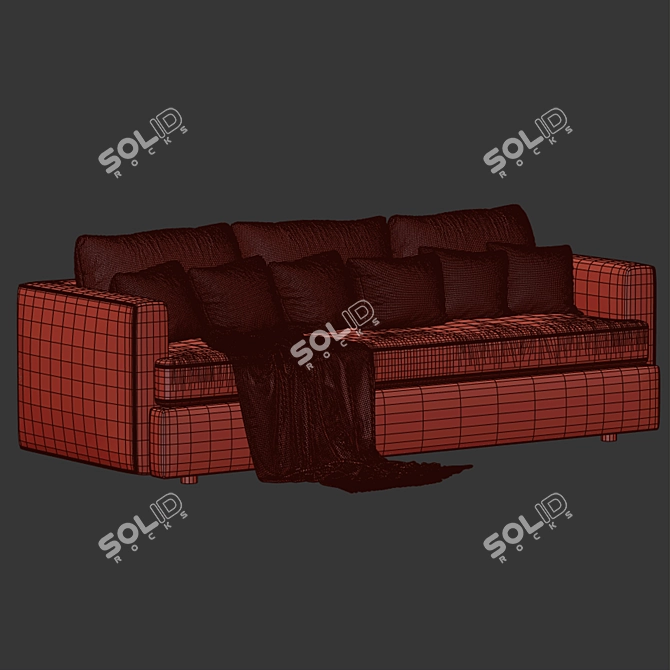 Modern Seating Set for Relaxation 3D model image 6