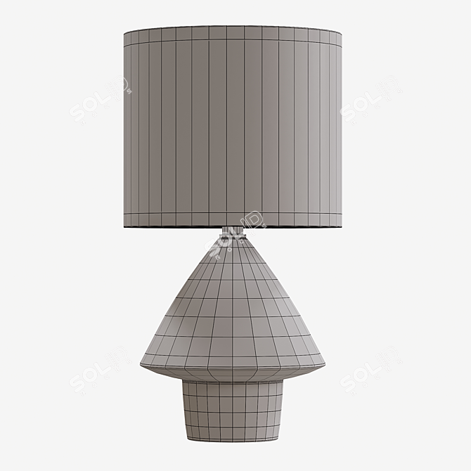 Sleek Modern Tori Table Lamp 3D model image 4