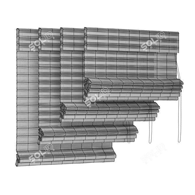 Roman Bamboo Roman Shades 3D model image 4