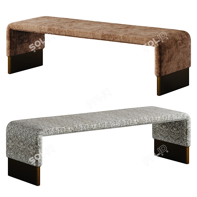 Manon Ottoman Bench - 3 Colors 3D model image 1