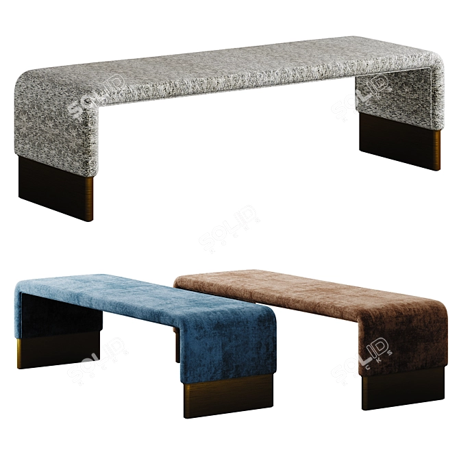 Manon Ottoman Bench - 3 Colors 3D model image 2