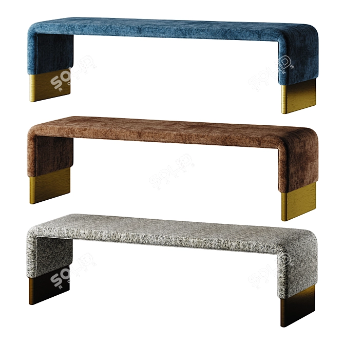 Manon Ottoman Bench - 3 Colors 3D model image 3