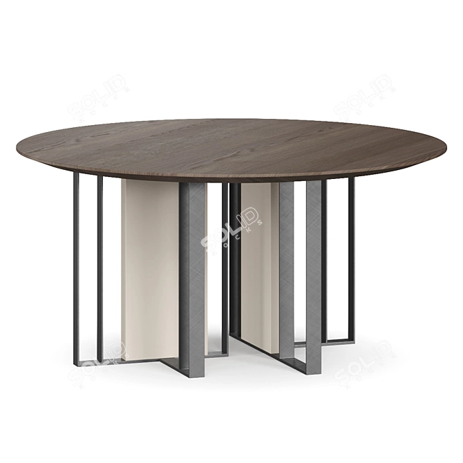 Contemporary Ravello Dining Table Set 3D model image 1
