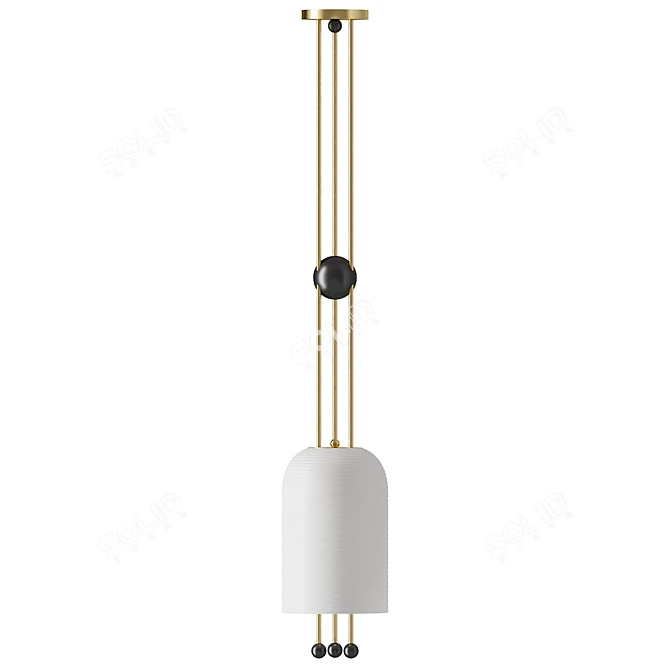 Modern Pendant Lamp: LANDER by Lampatron 3D model image 2