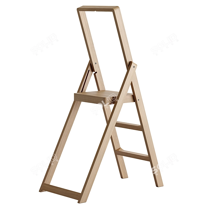 Versatile Step Ladder in Three Color Options 3D model image 3