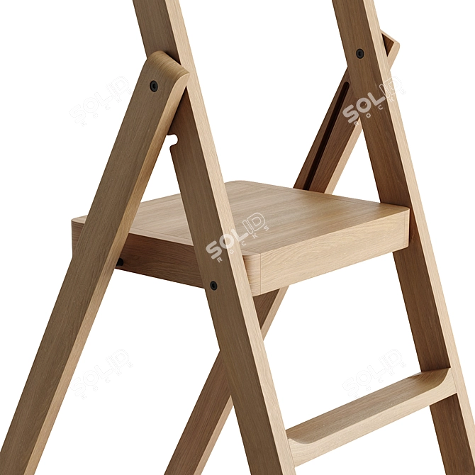 Versatile Step Ladder in Three Color Options 3D model image 4