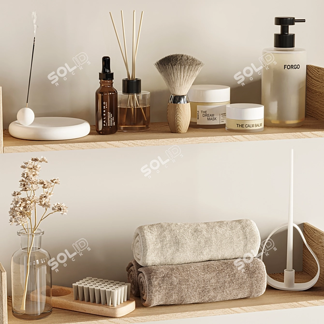 Title: Luxury Bathroom Accessories Set 3D model image 4