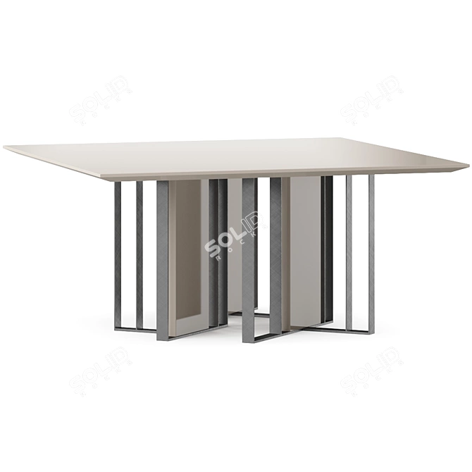 Designer Dining Table Set Mauro Lipparini 3D model image 1